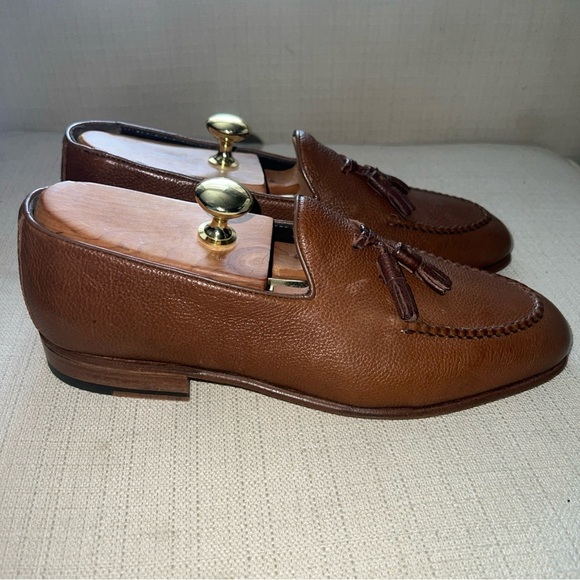 Nettleton Men’s Valencia Pebble Grain Tassel Cafe/Brown Loafers Size 8D - Picture 6 of 11